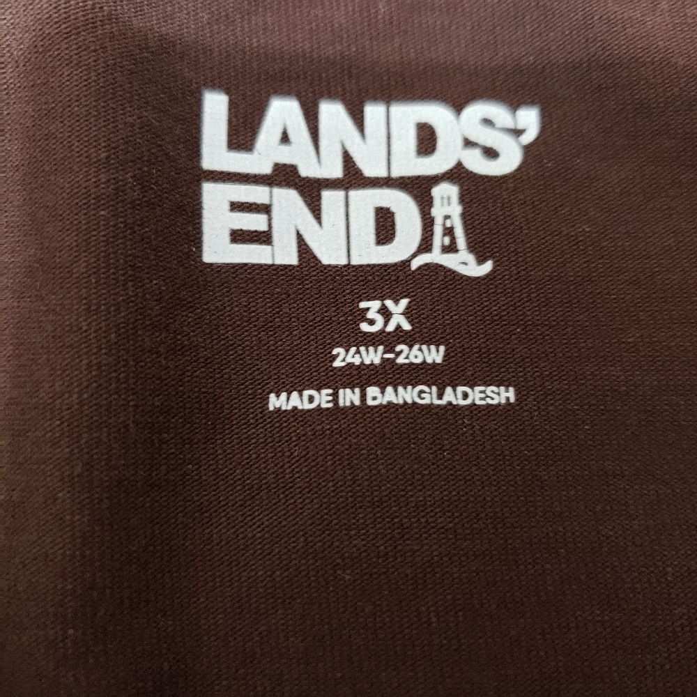 Lands End Brown Long Sleeve Top and Anima Cheetah Pants Set Size 3x - Picture 3 of 6